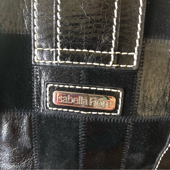 ISABELLA FIORE leather, patchwork bag. Excellent condition. Vintage black๐ - Picture 6 of 16
